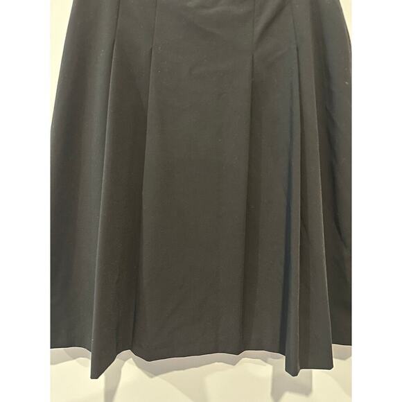 Isabella DeMarco Size 6 Pleated Knee Length A-Line Skirt Black Clueless Workwear - Picture 3 of 11